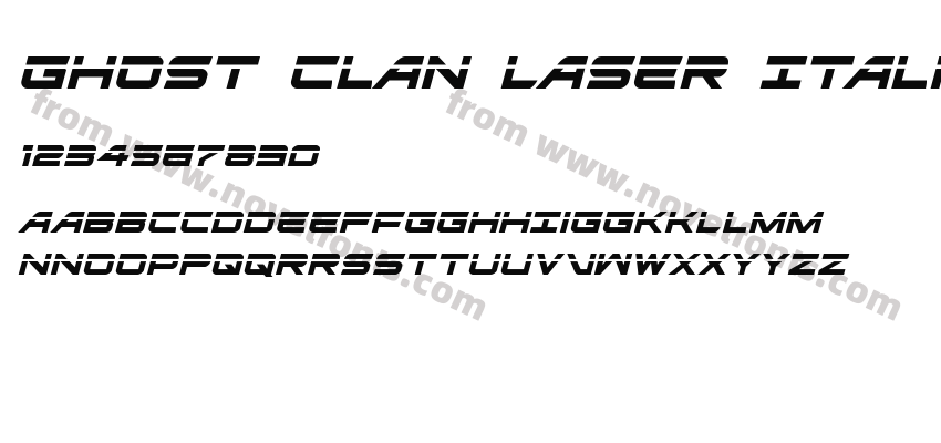 Ghost Clan Laser ItalicPreview