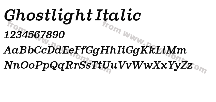 Ghostlight ItalicPreview