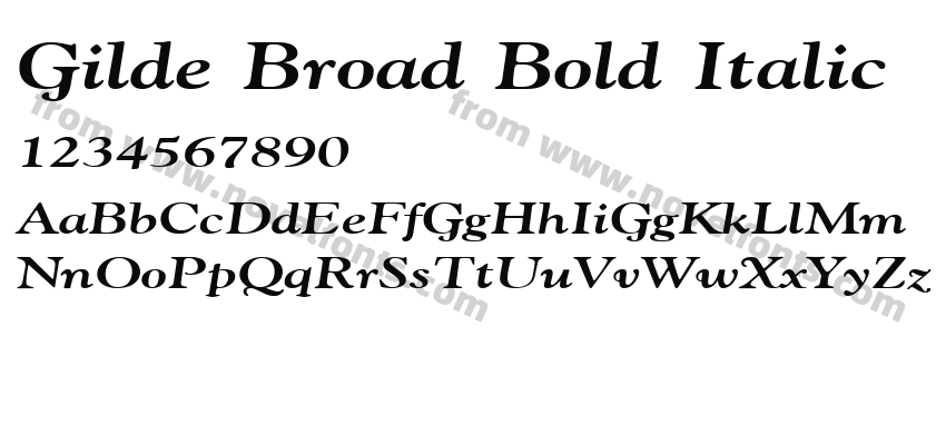 Gilde Broad Bold ItalicPreview