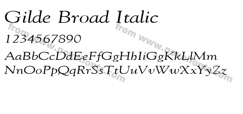 Gilde Broad ItalicPreview