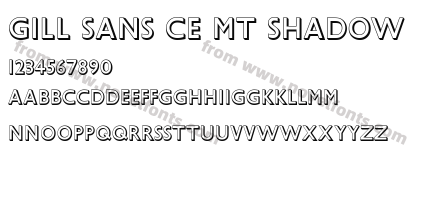 Gill Sans CE MT ShadowPreview