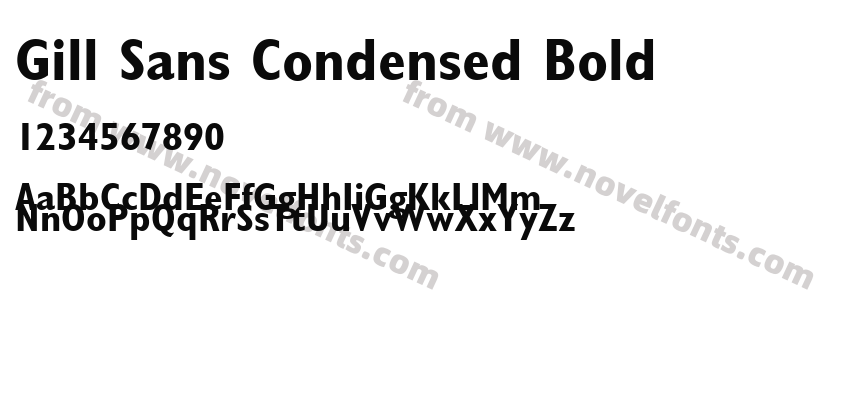 Gill Sans Condensed BoldPreview