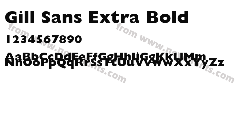 Gill Sans Extra BoldPreview