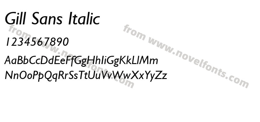 Gill Sans ItalicPreview