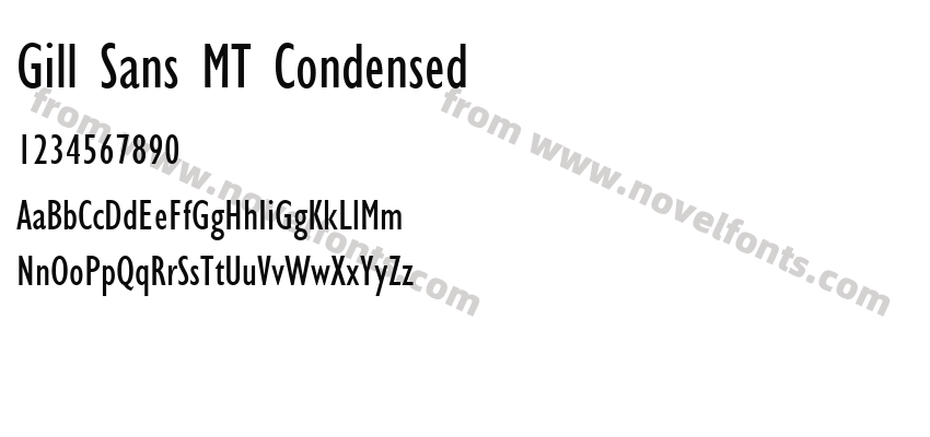 Gill Sans MT CondensedPreview