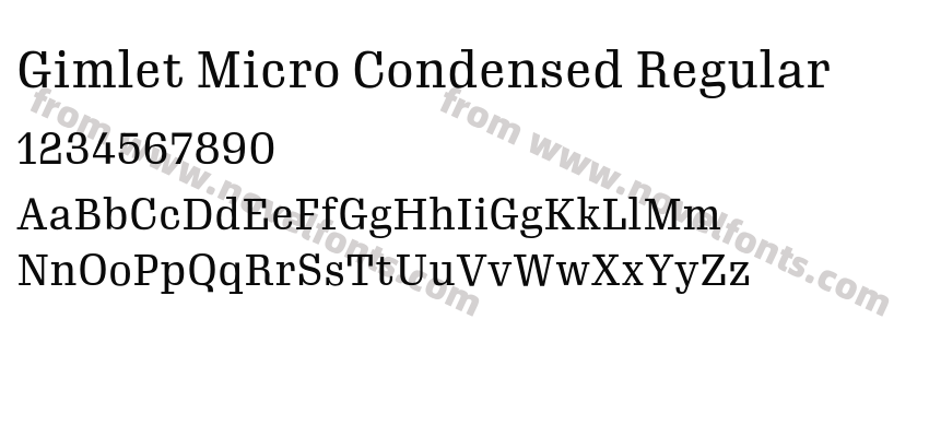 Gimlet Micro Condensed RegularPreview