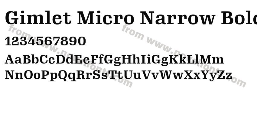 Gimlet Micro Narrow BoldPreview