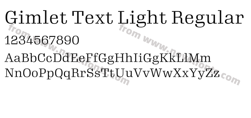 Gimlet Text Light RegularPreview