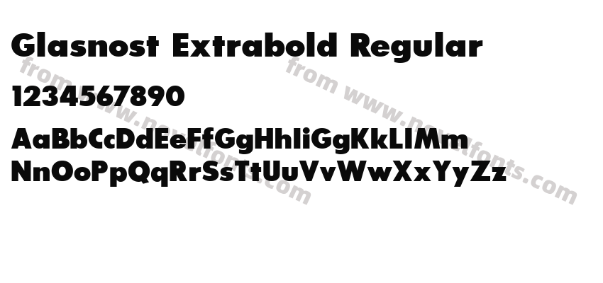 Glasnost Extrabold RegularPreview