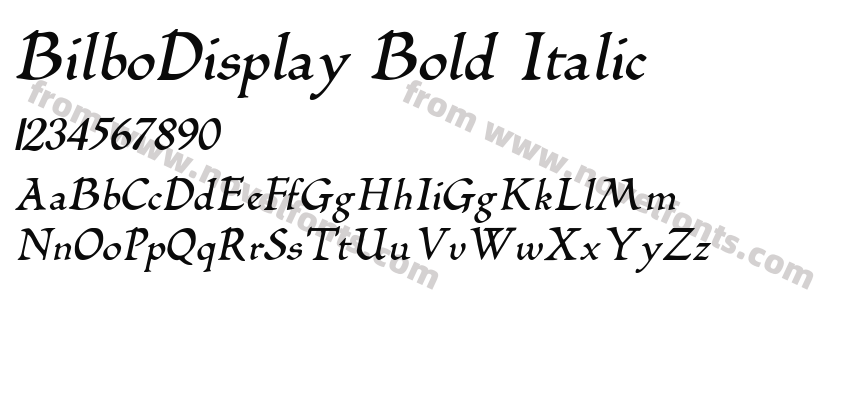 BilboDisplay Bold ItalicPreview