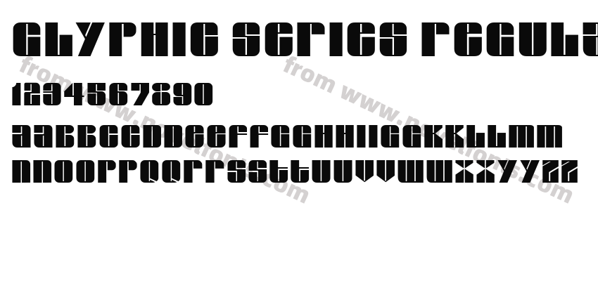 Glyphic Series RegularPreview