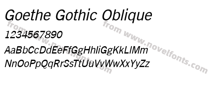 Goethe Gothic ObliquePreview