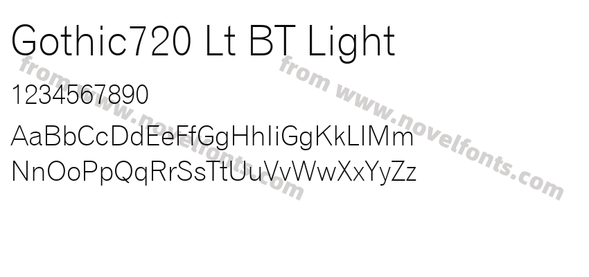 Gothic720 Lt BT LightPreview