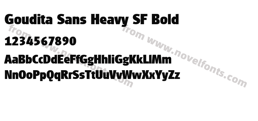 Goudita Sans Heavy SF BoldPreview