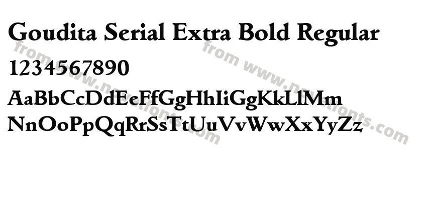 Goudita Serial Extra Bold RegularPreview