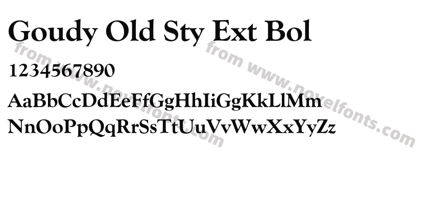 Goudy Old Sty Ext BolPreview