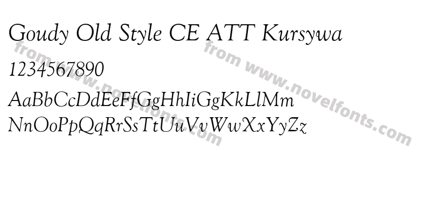 Goudy Old Style CE ATT KursywaPreview