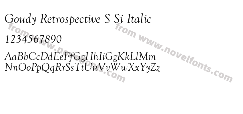 Goudy Retrospective S Si ItalicPreview