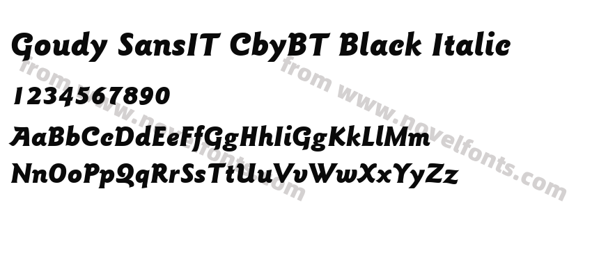 Goudy SansIT CbyBT Black ItalicPreview