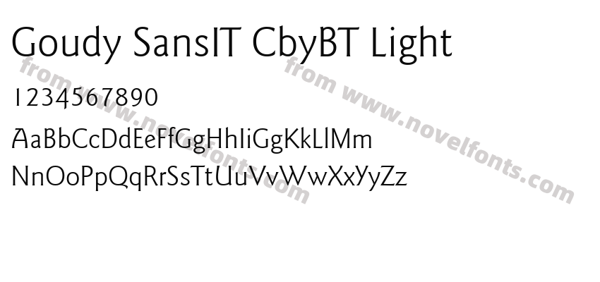 Goudy SansIT CbyBT LightPreview