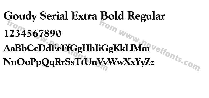 Goudy Serial Extra Bold RegularPreview