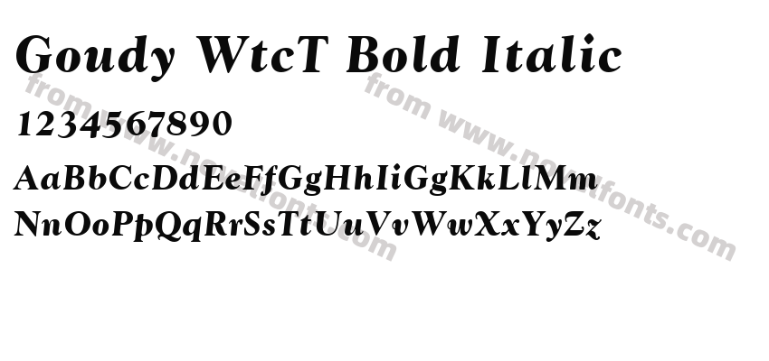 Goudy WtcT Bold ItalicPreview