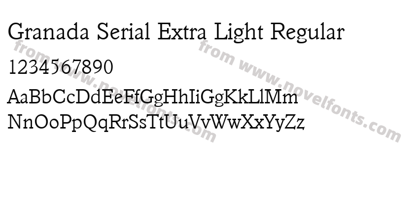 Granada Serial Extra Light RegularPreview