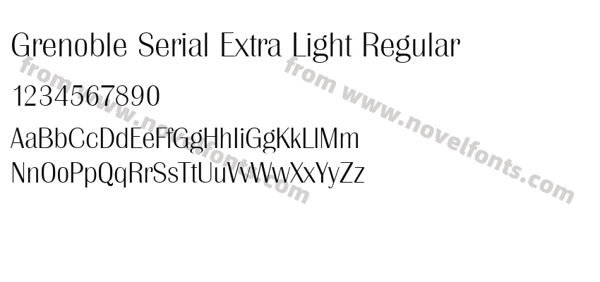 Grenoble Serial Extra Light RegularPreview