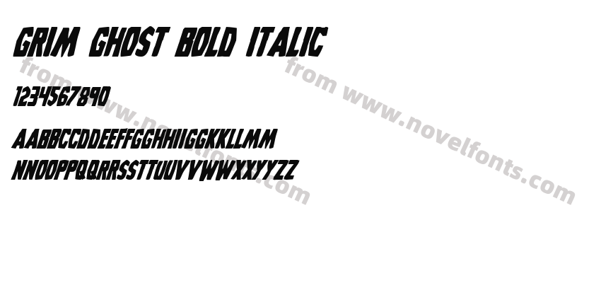 Grim Ghost Bold ItalicPreview