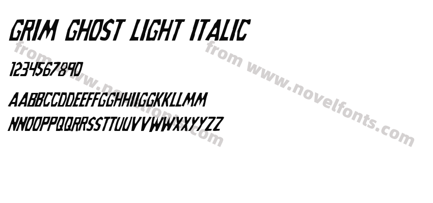 Grim Ghost Light ItalicPreview