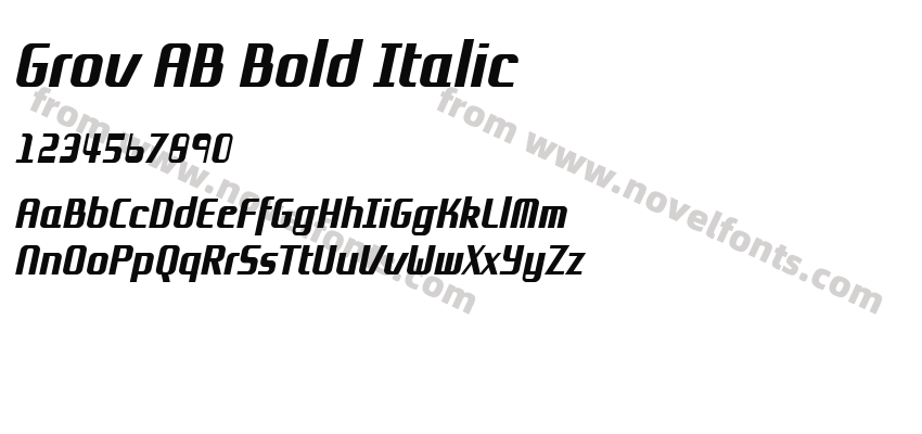 Grov AB Bold ItalicPreview