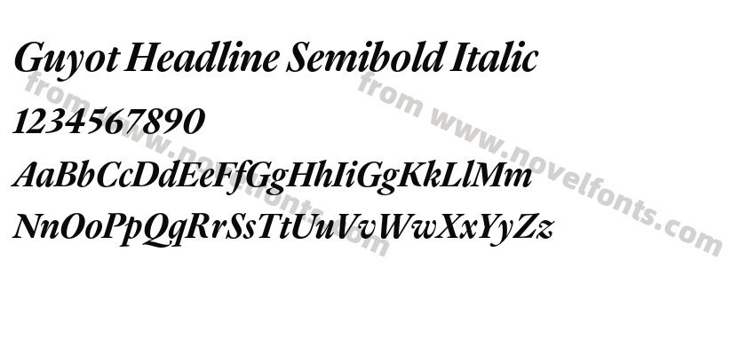 Guyot Headline Semibold ItalicPreview