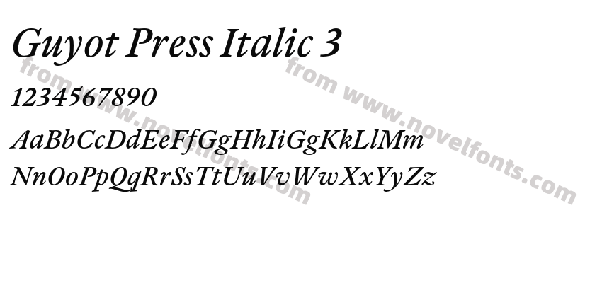 Guyot Press Italic 3Preview