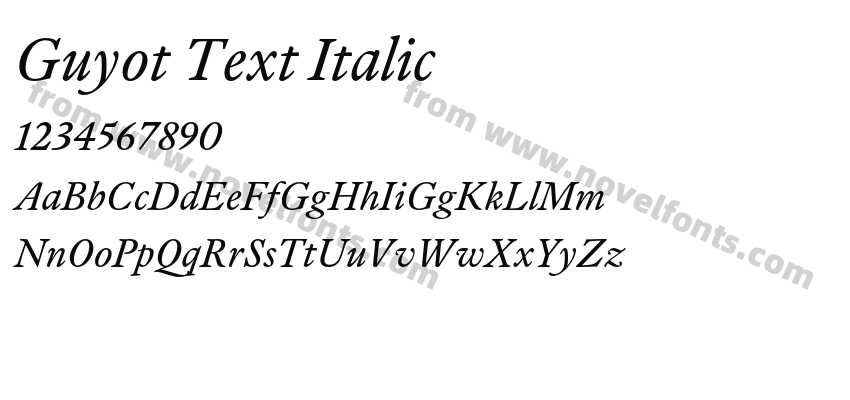 Guyot Text ItalicPreview