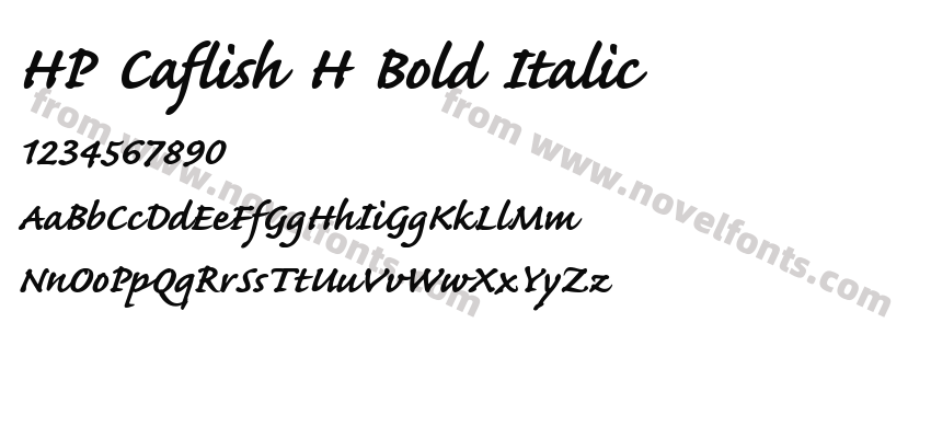 HP Caflish H Bold ItalicPreview