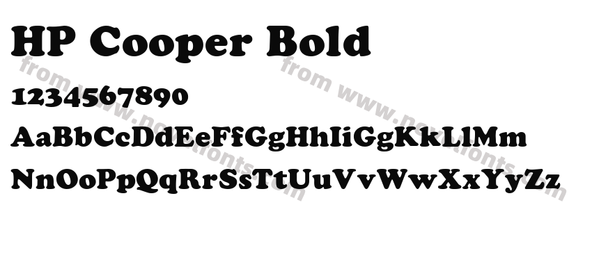 HP Cooper BoldPreview