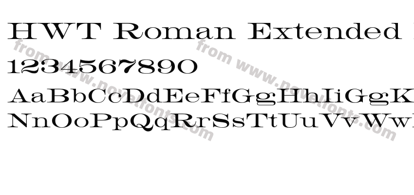 HWT Roman Extended LightfacePreview