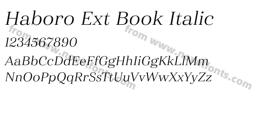 Haboro Ext Book ItalicPreview