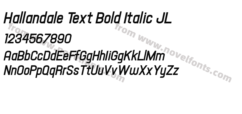 Hallandale Text Bold Italic JLPreview