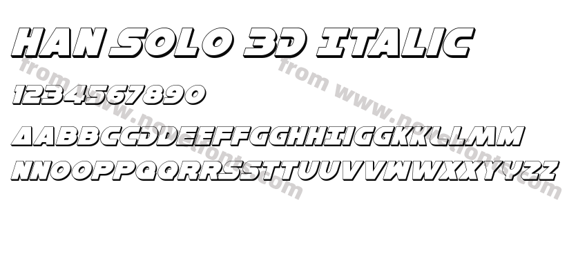 Han Solo 3D ItalicPreview