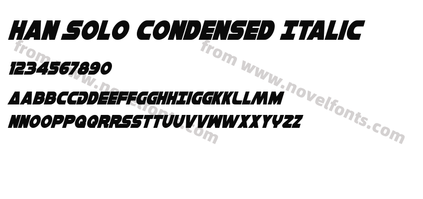 Han Solo Condensed ItalicPreview