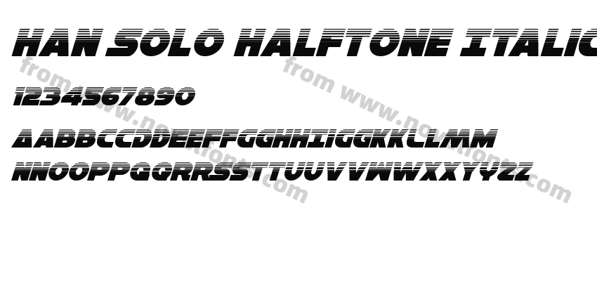 Han Solo Halftone ItalicPreview