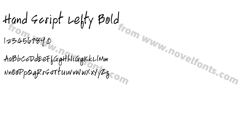 Hand Script Lefty BoldPreview