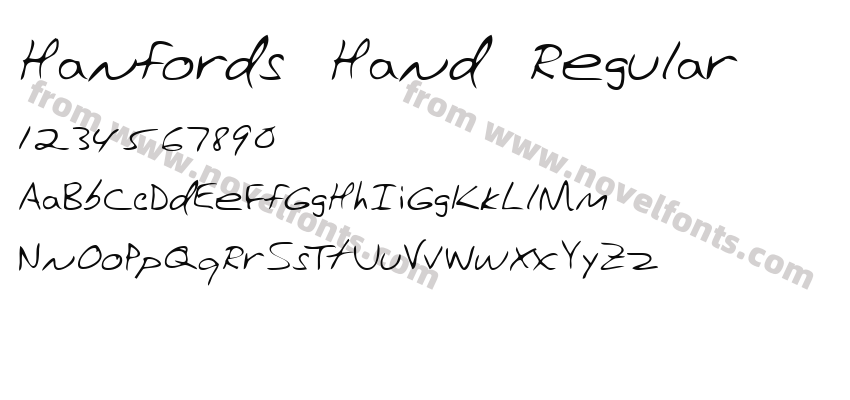 Hanfords Hand RegularPreview