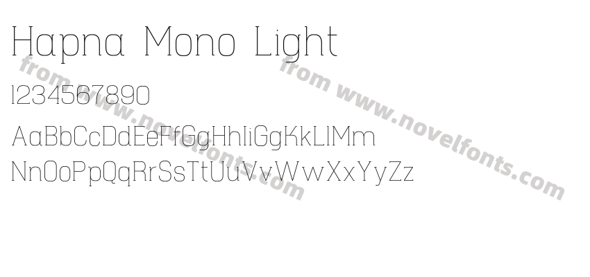 Hapna Mono LightPreview