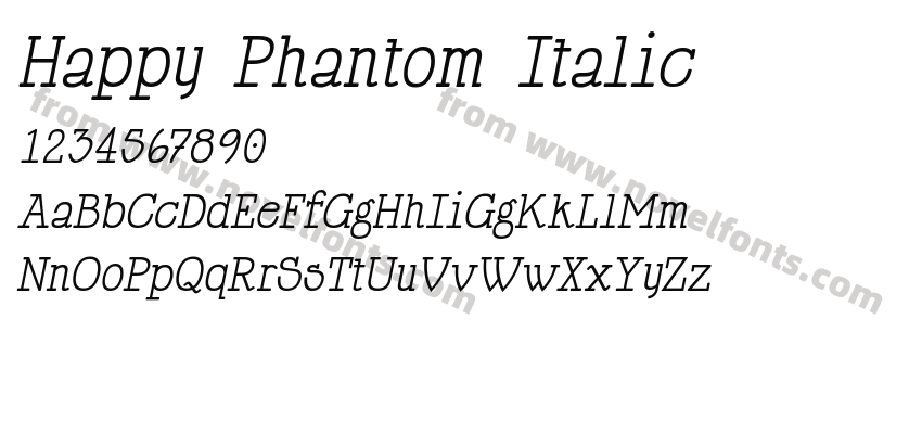 Happy Phantom ItalicPreview