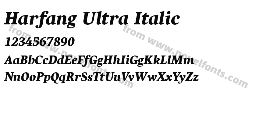 Harfang Ultra ItalicPreview