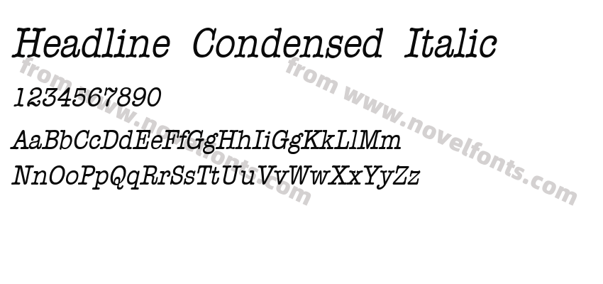 Headline Condensed ItalicPreview