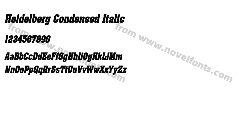 Heidelberg Condensed ItalicPreview