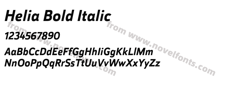 Helia Bold ItalicPreview